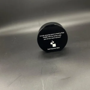Circular crystal trophy self stand