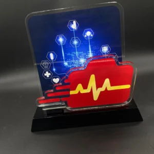 Customized crystal trophy - A