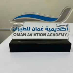 Areoplane shape Crsytal trophy